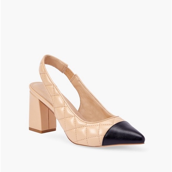 JustFab Edith Quilted Sling-Back Pumps - Size 11 - Picture 3 of 11